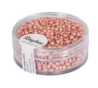 Metallic - Rocailles, Dépolies, Rose Tendre, 2,6 Mm Ø, Boîte 17 G