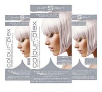 Metallic Silver Hair Dye Demi-Permanent, Grey Toner for Bleached Hair, Plex Hair Care, Vegan Hair Dye & Cruelty-Free, 100% Grey Coverage, Silver Grey Hair Colour by Smart Beauty (pack of 3)