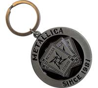Metallica - "30th Anniversary" Porte-clés cartes à jouer RO12276 (Taille unique) (Argent/Noir)