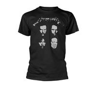 METALLICA - 4 FACES BLACK T-Shirt, Front & Back Print Small