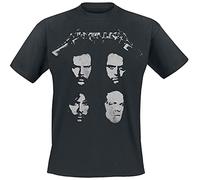 Metallica 4 Faces Homme T-Shirt Manches Courtes Noir XL 100% Coton Regular/Coupe Standard