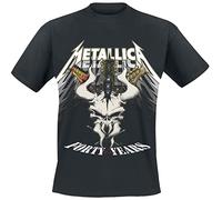 Metallica 40th Anniversary Forty Years Homme T-Shirt Manches Courtes Noir M