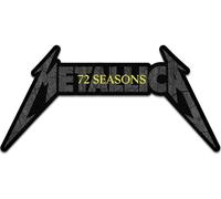 Metallica Écusson tissé 72 Seasons Charred Logo Cut Out Nouveau Officiel 100% polyester Noir