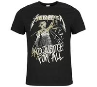 Metallica Amplified Collection - and Justice for All Homme T-Shirt Manches Courtes Noir
