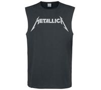 Metallica Amplified Collection - Logo Homme Débardeur Anthracite L 100% Coton Regular/Coupe Standard