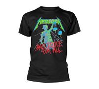 METALLICA - AND JUSTICE FOR ALL BLACK T-Shirt, Front & Back Print Large