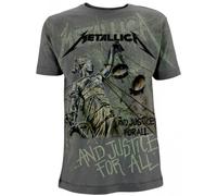 Metallica T-shirt Homme ...and Justice for All – Neon Backdrop Manches courtes Anthracite S