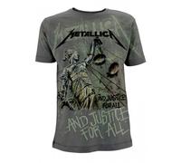 Metallica T-shirt Homme ...and Justice for All – Neon Backdrop Manches courtes Anthracite S