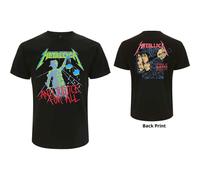 Metallica T-shirt And Justice for All – imprimé recto/verso – noir – taille M