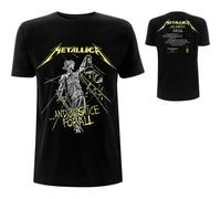 Metallica ... and Justice for All - Tracklist Men's T-Shirt Black Band Merch, Ba