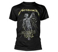 Metallica 'And Justice For All Tracks BP' (Noir) T-shirt - NOUVEAU ET OFFICIEL