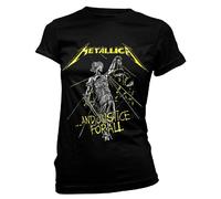 Metallica 'And Justice For All Tracks' (Noir) T-shirt ajusté pour femme