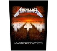 Metallica Back Ecusson Master Of Puppets Officiel Nouveau Noir Woven 36 Cm X 29 Size One Size