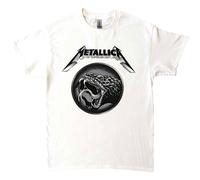 Metallica 'Black Album Poster' (Blanc) T-Shirt - NOUVEAU ET OFFICIEL