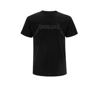 Metallica Black on Black Classic Logo Homme T-Shirt Manches Courtes Noir XL