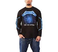 Metallica T-shirt Ride The Lightning – Logo officiel manches longues Homme Noir Taille M