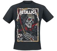 Metallica Death Reaper Homme T-Shirt Manches Courtes Noir S 100% Coton Regular/Coupe Standard