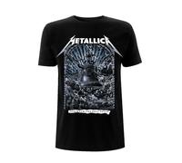 Metallica for Whom The Bells Toll Homme T-Shirt Manches Courtes Noir Regular/Cou
