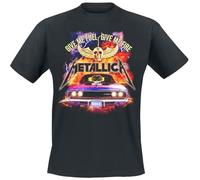 Metallica Give Me Fuel Homme T-Shirt Manches Courtes Noir 100% Coton Regular