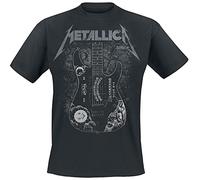 atmosphere Metallica Hammett Ouija Guitar Homme T-Shirt Manches Courtes Noir L