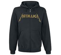 Metallica Hetfield Iron Cross Guitar Homme Sweat-shirt zippé à capuche noir