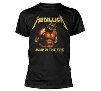 Metallica 'Jump In The Fire Vintage' (Noir) T-Shirt - NOUVEAU ET OFFICIEL