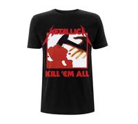 Metallica Kill 'Em All - Camiseta para Hombre, Color Negro, Talla Regular XL Neg
