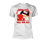 METALLICA - KILL EM ALL (WHITE) WHITE T-Shirt, Front & Back Print Small