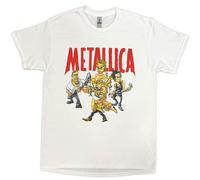 Metallica Load Chavez Cartoon White Autorisé T-shirt Hommes
