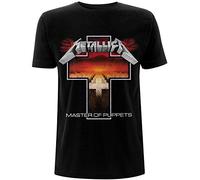 Metallica Master of Puppets Cross_Men_BL_TS: S T-Shirt, Noir (Black Black), Small Homme
