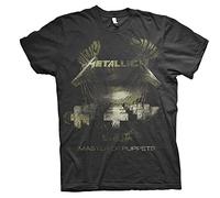 Metallica Master of Puppets Distressed_Men_BL_TS: L T-Shirt, Noir (Black Black), Large Homme