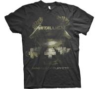 Metallica - "Master Of Puppets Distressed" T-shirt homme/femme unie RO533 (M) (Noir)