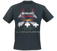 Metallica Master of Puppets Homme T-Shirt Manches Courtes Noir M 100% Coton Regular/Coupe Standard
