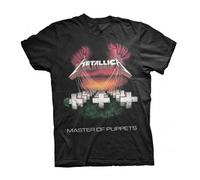 Metallica - Master of Puppets Tour Europe 86 T Shirt XL Black (Black Black)
