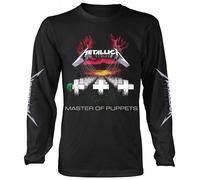 Metallica Master of Puppets Homme T-Shirt Manches Longues Noir S 100% Coton Regular/Coupe Standard