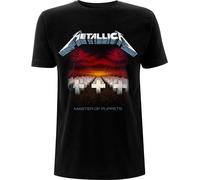 Metallica - "Master Of Puppets Tracks" T-Shirt pour homme/femme unie RO1669 (XL) (Noir)