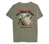 Metallica Mens Limited Edition Justice for All T-Shirt T Shirt, Heather Military Green, Large US