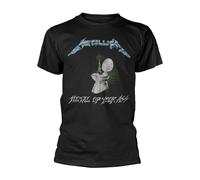 METALLICA - METAL UP YOUR ASS BLACK T-Shirt, Front & Back Print Small