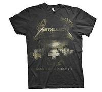 Metallica Metallica_Master of Puppets Distressed_Men_BL_TS: M, T-Shirt Homme, Noir (Black Black), Medium