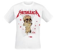 Metallica One Landmine Homme T-Shirt Manches Courtes Blanc S 100% Coton Regular/Coupe Standard