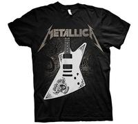 Metallica T-shirt homme Papa Het Guitar manches courtes noir L 100% coton coupe standard