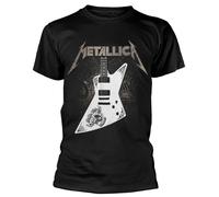 Metallica T-shirt Papa Het Guitar Homme Manches courtes 100% coton Coupe standard Noir M