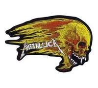 Metallica Patch Flaming Skull Cut Out Noir G
