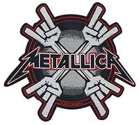 Metallica Patch Metal Horns Band Logo Officiel Nouveau Noir Cut Out 10Cm X 9Cm Size Accessory Size