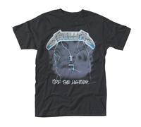 METALLICA - RIDE THE LIGHTNING BLACK T-Shirt, Front & Back Print Medium