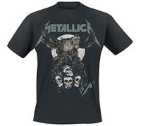 Metallica S&M2 - Skull Homme T-Shirt Manches Courtes Noir M 100% Coton Regular/Coupe Standard