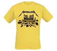 Metallica Simplified Cover (M72) Homme T-Shirt Manches Courtes Jaune 4XL