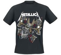 Metallica Skull Moth Homme T-Shirt Manches Courtes Noir L 100% Coton Regular/Coupe Standard