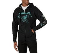 Metallica Sweat à Capuche zippé Officiel S&m2 Tête de Mort, Noir, Small