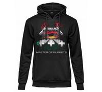 Metallica Sweat officiel Master of Puppets. Sweat à capuche unisexe en coton. Coupe régulière pour adulte et garçon, Noir , M